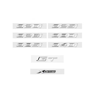 Emblema de Letras y Números Cromados Plateados <span class=keywords><strong>GT</strong></span> 320i <span class=keywords><strong>320d</strong></span> 325i 325d 330i X-Drive ABS para <span class=keywords><strong>BMW</strong></span> <span class=keywords><strong>Serie</strong></span> <span class=keywords><strong>3</strong></span> E90 E46 F30, Adhesivo para Maletero - Product Image 1