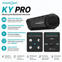 Freedconn KY PRO Radio FM complète, étanche IP65, interphone duplex, 6 utilisateurs, casque de moto, casque audio