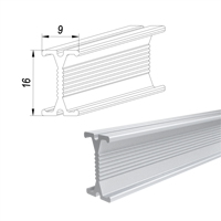 L'économie style rideau en aluminium solide tête peinte blanc hôpital rideau piste DHT16-1-AP