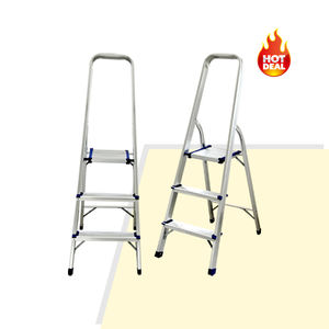 Легкая складная алюминиевая лестница на 2-9 ступенек с перилами и платформой для домашнего использования, на английском 131 - Product Image 5