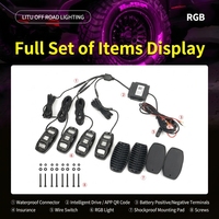 Vente en gros de feux sous carrosserie 12V 36W, 6 pods, éclairage décoratif pour voiture, UTV, feux LED RGB multicolores, accessoires pour camion, SUV