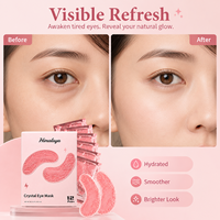 Patchs oculaires anti-âge au collagène hydrogel à la cristallisation de PDRN, marque privée, pour la réparation des yeux