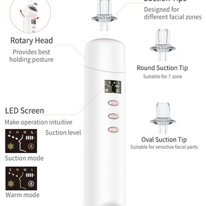 Appareil de beauté rechargeable 2-en-1 pour usage domestique : extracteur de points noirs et compresse chaude et froide - Product Image 4