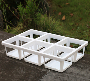 P254 Pot de fleurs épaissi 6 trous Pots de semis durables Support <span class=keywords><strong>Navette</strong></span> Plateaux de transport Pots de démarrage de graines Plateaux mobiles - Product Image 6