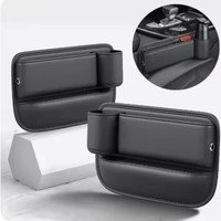 Organisateur multifonctionnel en cuir de grande capacité pour console de voiture.