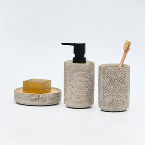 Ensemble de salle de <span class=keywords><strong>bain</strong></span> en résine écologique de style Art déco chinois moderne en gros pour la maison <span class=keywords><strong>et</strong></span> l'hôtel, idéal pour les cadeaux - Product Image 3