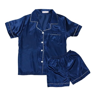 Conjunto de pijama informal de gran tamaño de nuevo diseño para mujer, Conjunto de pijama suave de seda helada de manga corta para mujer - Product Image 1