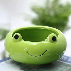 Keramik Katak Planter 3.35 Inci Keramik Desain Kontemporer Succulent Tanaman Pot/Kaktus Tanaman Pot (Katak)