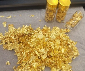 0.1g 24 <span class=keywords><strong>k</strong></span>正品食用金叶金片箔食品可食用金叶叶烘焙蛋糕面部美容化妆品 - Product Image 2