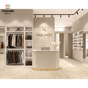 Modern Stainless Steel Clothing Display Racks | Wall-Mounted Garment Cabinets & Boutique Island Stands - Product Image 2