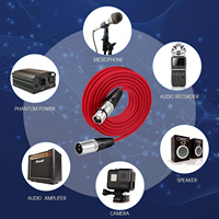 Câble de microphone XLR équilibré blindé mâle-femelle 3 broches de 8 mètres de haute qualité OEM avec gaine en PVC et feuille de protection pour studios d'enregistrement et podcasts