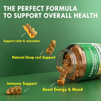Gummies d'Ashwagandha Naturelles Végétaliennes en Gros – Adaptogène, Soulagement du Stress, Booster d'Énergie, Soutien Thyroïdien et Surrénalien, Sans OGM, Sans Gluten