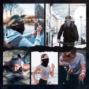 Bandana sport en nylon lavable personnalisé, masque facial, cagoule pour femmes et hommes, <span class=keywords><strong>voile</strong></span> de protection solaire, cache-cou, boucles d'oreilles, plage - Product Image 5