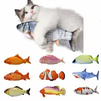 Pet Cat Dog Toy Electric Jumping Fish Moving Kicker Fish Toys Realistic  Flopping Fish Fun Toy For Kids Pets With Chargeable Moto