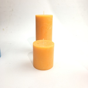 Velas de Pilar decorativas elegantes rústicas Velas grandes de color <span class=keywords><strong>verde</strong></span> oliva - Product Image 3