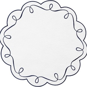 <span class=keywords><strong>Serviettes</strong></span> en coton et lin rondes modernes et simples avec bords festonnés brodés pour les mariages, les hôtels haut <span class=keywords><strong>de</strong></span> gamme et les restaurants - Product Image 1