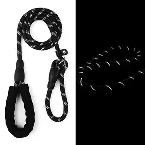 Customized Training Heavy Duty Nylon Braided Personalized Dogs Leashes Designer Slip Rope Pet Products Collar Dog Leash