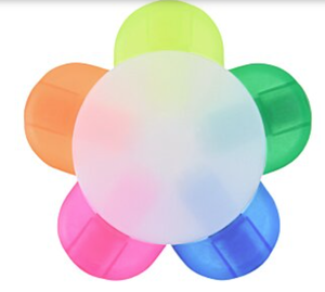 Stylo surligneur 5-en-1 en forme de fleur en PP avec impression de logo pour événements promotionnels d'entreprise – Vente en gros - Product Image 2