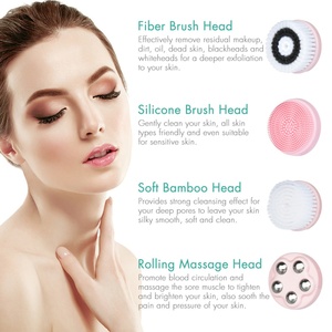 Brosse nettoyante exfoliante pour le visage en silicone imperméable, kit spa, brosse nettoyante pour la peau du visage avec base - Product Image 2