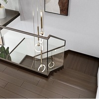 Escaliers intérieurs en bois modernes et durables avec poutre double en U et éclairage LED