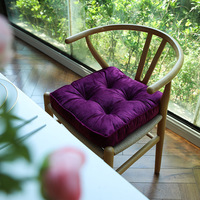 Coussin de chaise carré empilable en velours hollandais lavable, grand format, pour mobilier de salle à manger moderne et d'extérieur, idéal pour animaux de compagnie - Vente en gros
