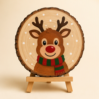 Neue Natürliche Runde Holzscheiben für Bastelprojekte, Unbehandelte Holzscheiben zum Bemalen, Leere Holzplatten für Weihnachten und Handgemachte Projekte