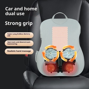 Soulager la douleur corporelle Shiatsu cou <span class=keywords><strong>et</strong></span> <span class=keywords><strong>dos</strong></span> <span class=keywords><strong>coussin</strong></span> de massage pétrir pour bureau à domicile utilisation en voiture siège <span class=keywords><strong>chauffant</strong></span> confortable pour chaise ou lit - Product Image 2