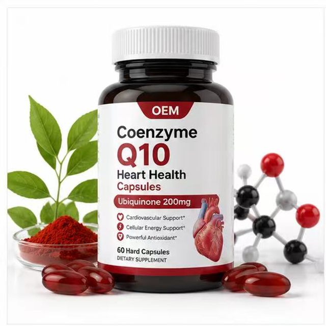 Wholesale OEM CoenzymeQ10 Softgels Cardiovascular Support Powerful Antioxidant Daily Heart Care Dietary Supplement Private Label