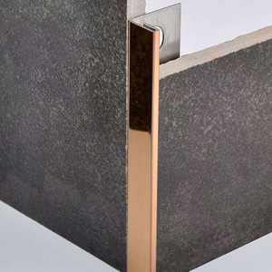 Hete Aanbieding Zwart Zilver Rosegoud Randafwerking Profielstrip voor Hoteldecoratie - Product Image 2