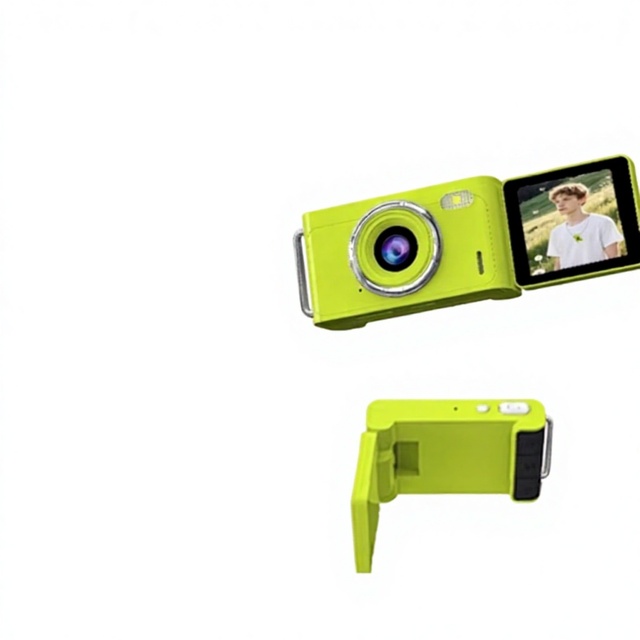 1080P HD Mini Retro Digital Camera 180 Flip Screen Portable Video Recorder Outdoor Photography Learning