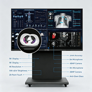 Nouvel écran de surveillance hospitalier TFT LCD 98 pouces avec écran tactile, rétroéclairage LED par collage optique, interfaces DP/USB, et calibrage DICOM - Product Image 6