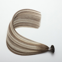 Extensions de cheveux naturels vierges européens doublement étirés à pointe K, invisibles, micro-nano, à pointe plate, en kératine italienne, balayage, mèches de cheveux humains