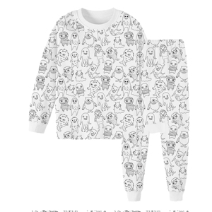 Personalizado Niños Pijama Set DIY Dibujo para colorear Pintura Craft Kit Venta al por mayor Promoción Niños Ropa de dormir - Product Image 4