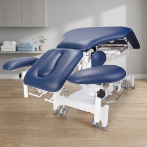Mesa de Masaje Ajustable de Acero de Alta Resistencia con Acolchado Azul para Uso Hospitalario, Alivio del Dolor, Equipo de Fisioterapia, CE ISO 13485 - Product Image 3