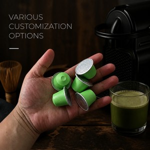 Japanese Style Matcha Espresso Pods Universal Compatibility With Various <b>Coffee</b> <b>Machines</b> Organic Pure <b>Green</b> Tea Capsules - Product Image 1