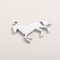 Pendentif Créatif en Acier Inoxydable pour Cheval, Motif du Zodiaque, Mode Simple, Animal, Charme, DIY
