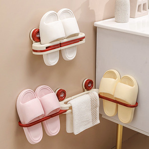 2026 Wholesale Wall Mounted Slipper Rack Foldable <b>Shoe</b> Organizer Bathroom Towel <b>Holder</b> Space Saving Storage Rack For Home Hotel - Product Image 1