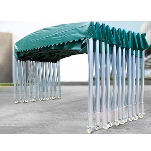 Abri de voiture pliable à pousser et à tirer, abri de stationnement mobile, tente d'entrepôt, tente de lavage de voiture imperméable - Product Image 6