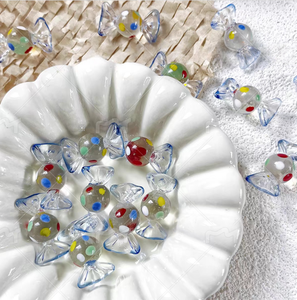 Japanese-style Handcrafted Glass Polka Dot <b>Candy</b> Bead Loose Beads Bracelet <b>Necklace</b> Earrings DIYR Beading Material Mixed Colors - Product Image 4