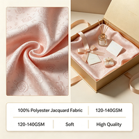 Tissu Jacquard 100% Polyester de Qualité Supérieure, Texture Fine et Durable, Idéal pour la Décoration Commémorative, le Revêtement de Cercueil, et la Doublure Décorative de Boîte Cadeau