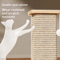 Jouet pour chat : Griffoir vertical en bois de sisal, durable, résistant aux griffures, peu encombrant, pour chatons, protège les meubles et aide à la dentition