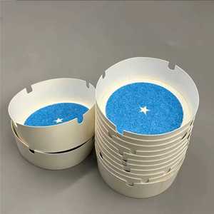 Cendrier en papier épaissi à paroi simple, résistant au feu, avec logo personnalisé, en gros, pour restaurants et hôtels - Product Image 1