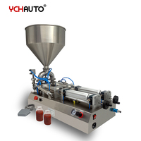Nouvelle machine de remplissage semi-automatique à double tête pour pâtes et crèmes, avec cadre en acier inoxydable, pour l'e-commerce