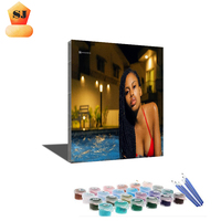 Nouveaux arrivages Nouveau classique Portrait acrylique sexe dame main peinture cadeaux pour petite amie/femme bricolage chiffres peinture par numéro