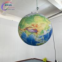 Planètes Gonflables Géantes Suspendues avec Impression Réaliste pour Décoration Commerciale Extérieure et Intérieure