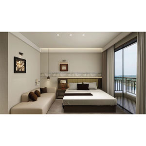 Muebles de Dormitorio para Hotel de 3 Estrellas, Económicos y Personalizados, Cama Doble Moderna con Cabeceras Tapizadas, Mesitas de Noche, Armario y Mueble para TV - Product Image 5