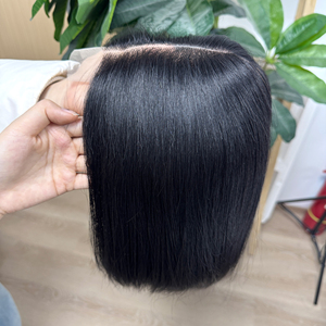 Perruque courte en cheveux humains naturels Orientfashion, pré-épilée avec des cheveux de bébé, perruques à dentelle frontale pour femmes noires, perruques droites à dentelle frontale - Product Image 1