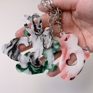 Cute Acrylic Little Rabbit Heart-Shaped Light Keychain-Durable & Eco-Friendly Women's <b>Bag</b> <b>Gift</b> - Product Image 6