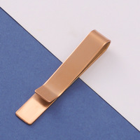 Dompet Klip Uang Logam Berlapis Emas dengan Logo Terukir Khusus, Klip Uang Baja Anti Karat Kosong Buatan China, Tempat Kartu Kredit RFID Unisex