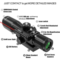 Lunette de visée OEM mise à jour 2.5-10x40IR avec illumination rouge et combo laser rouge